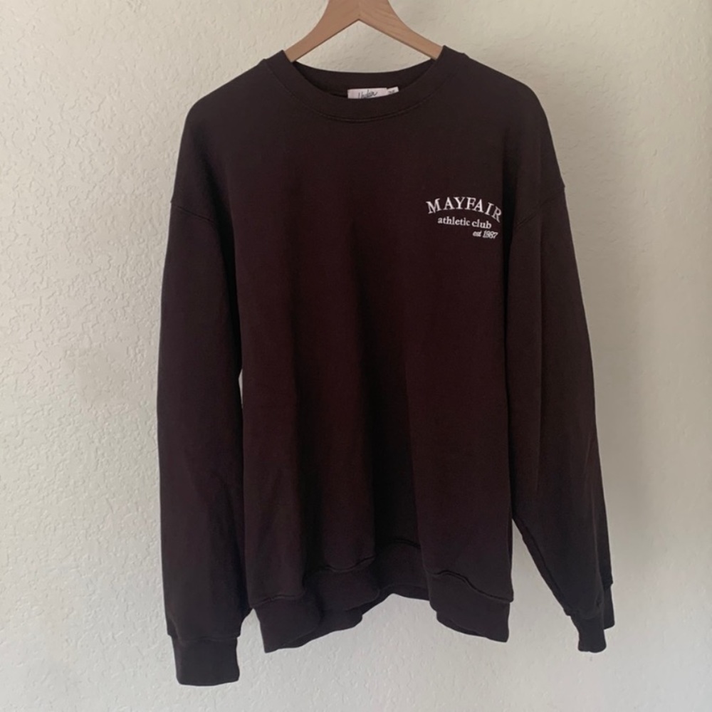 Mayfair athletic club brown unisex crew neck sweatshirt
